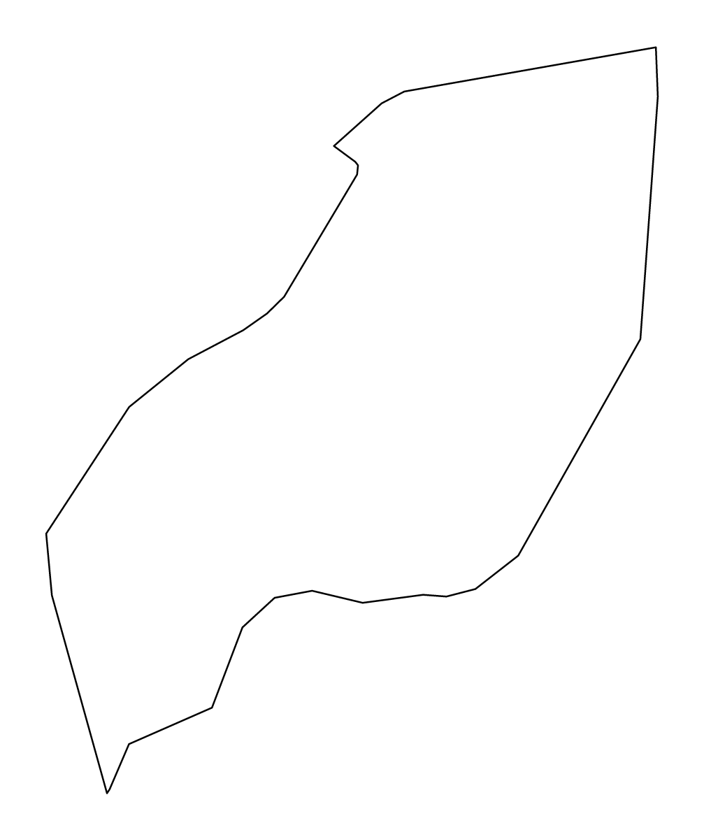 Mapa de contorno de Saint Patrick, Dominica.