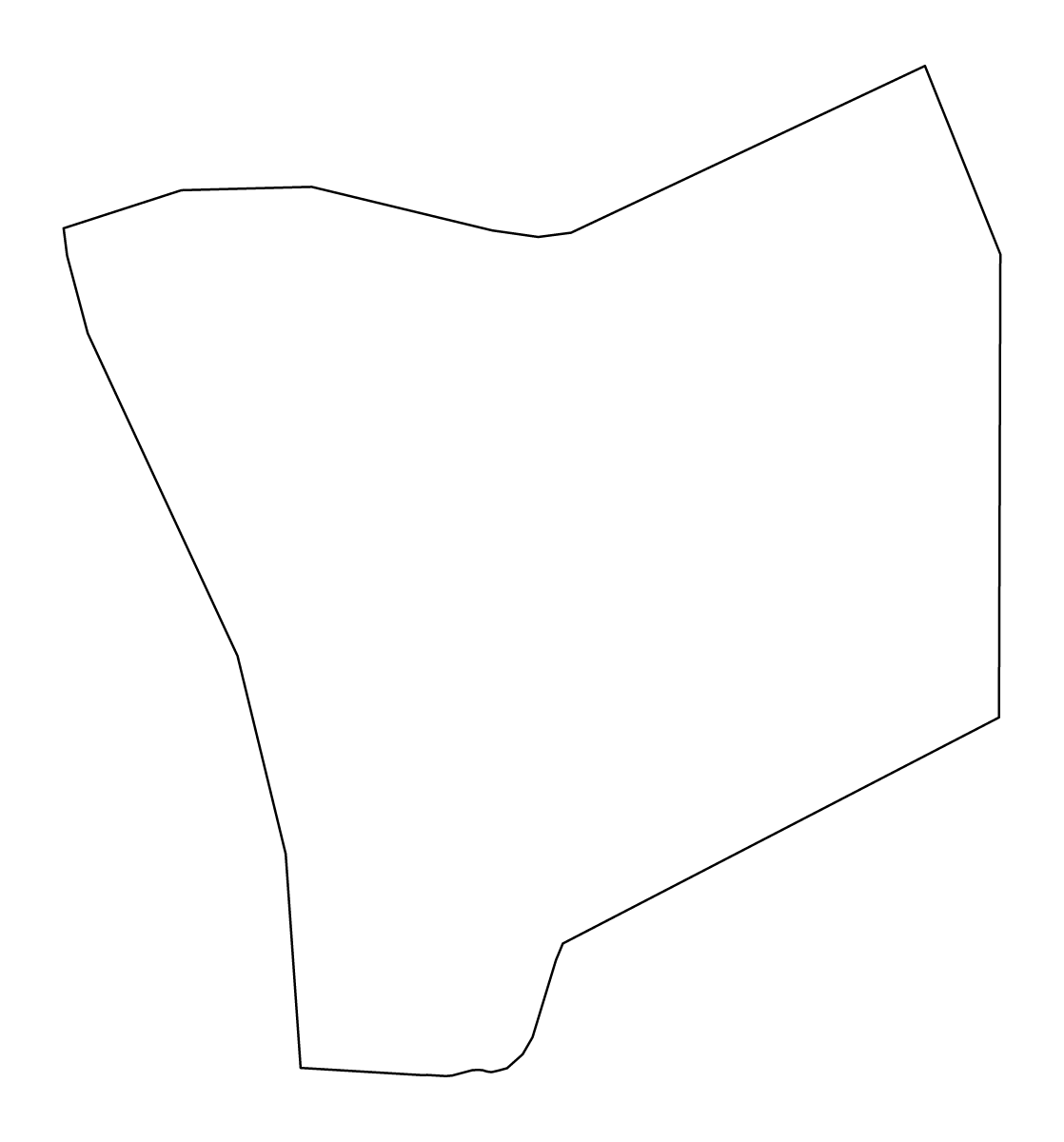 Mapa de contorno de Saint Paul, Dominica.