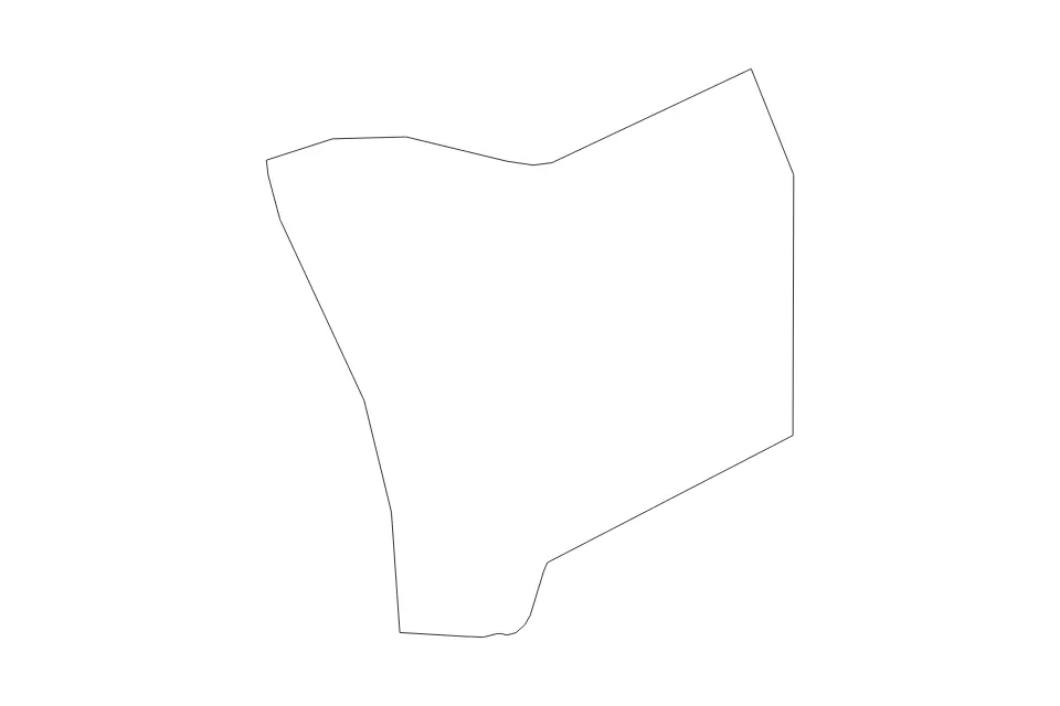 Outline map of Saint Paul Parish, Dominica with subdivision borders.