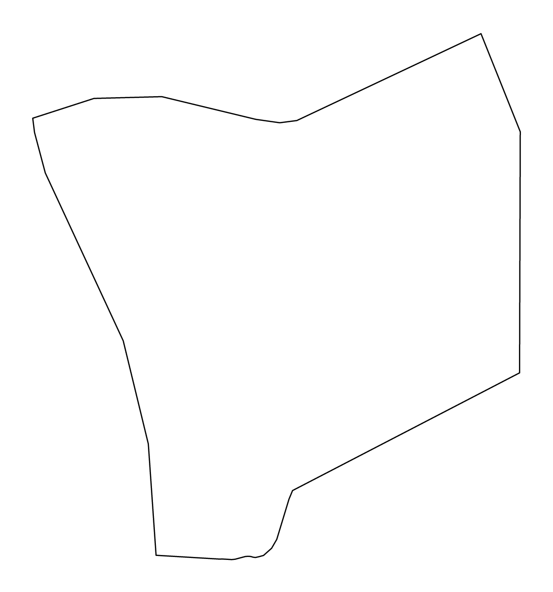 Mapa de contorno de Saint Paul, Dominica.