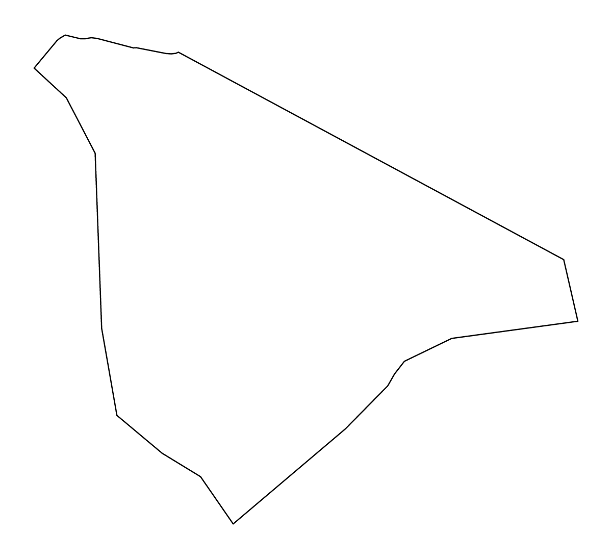 Mapa de contorno de Saint Peter, Dominica.