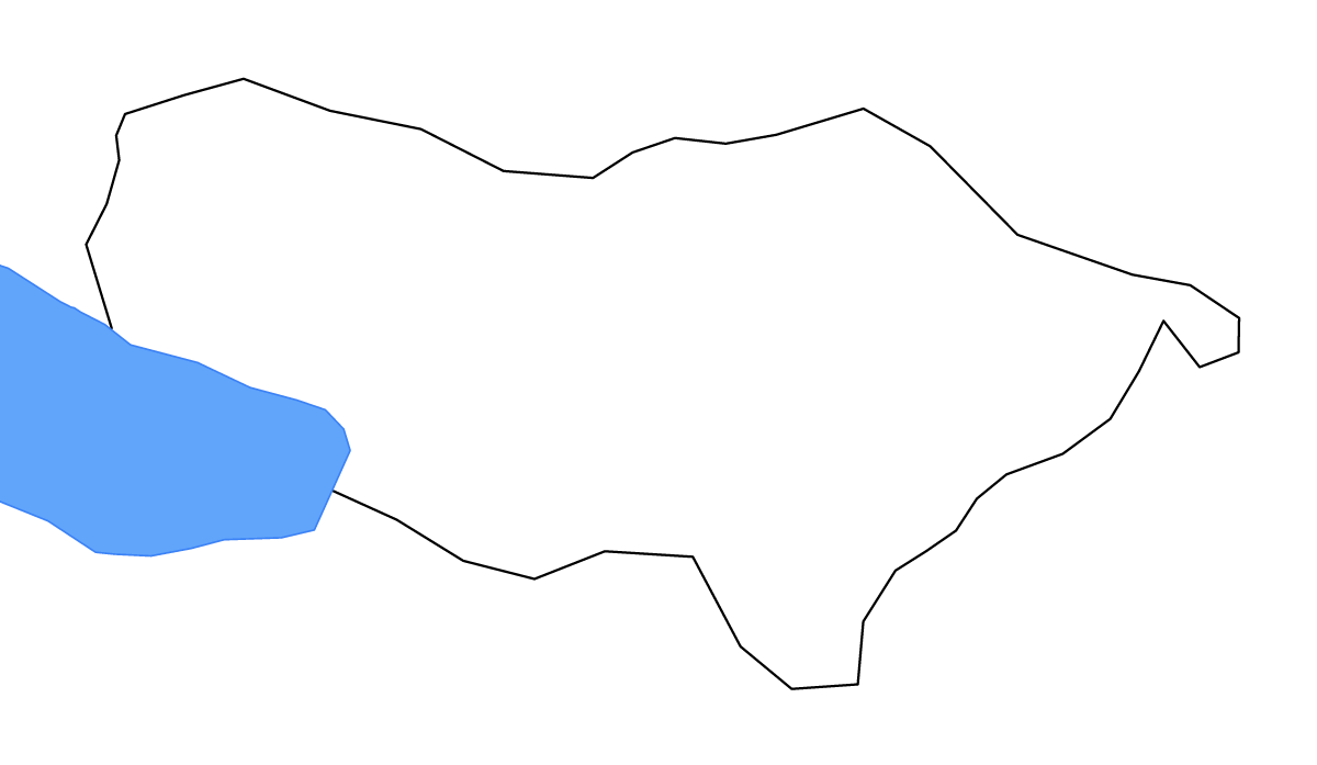 Mapa de contorno de Baoruco, Dominican Republic con lagos y ríos.