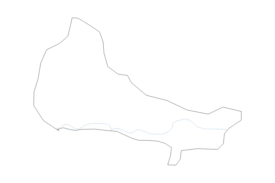 Carte de Duarte, Dominican Republic de type contour et rivières pour Amérique du Nord, montrant contour et rivières avec des limites nettes.