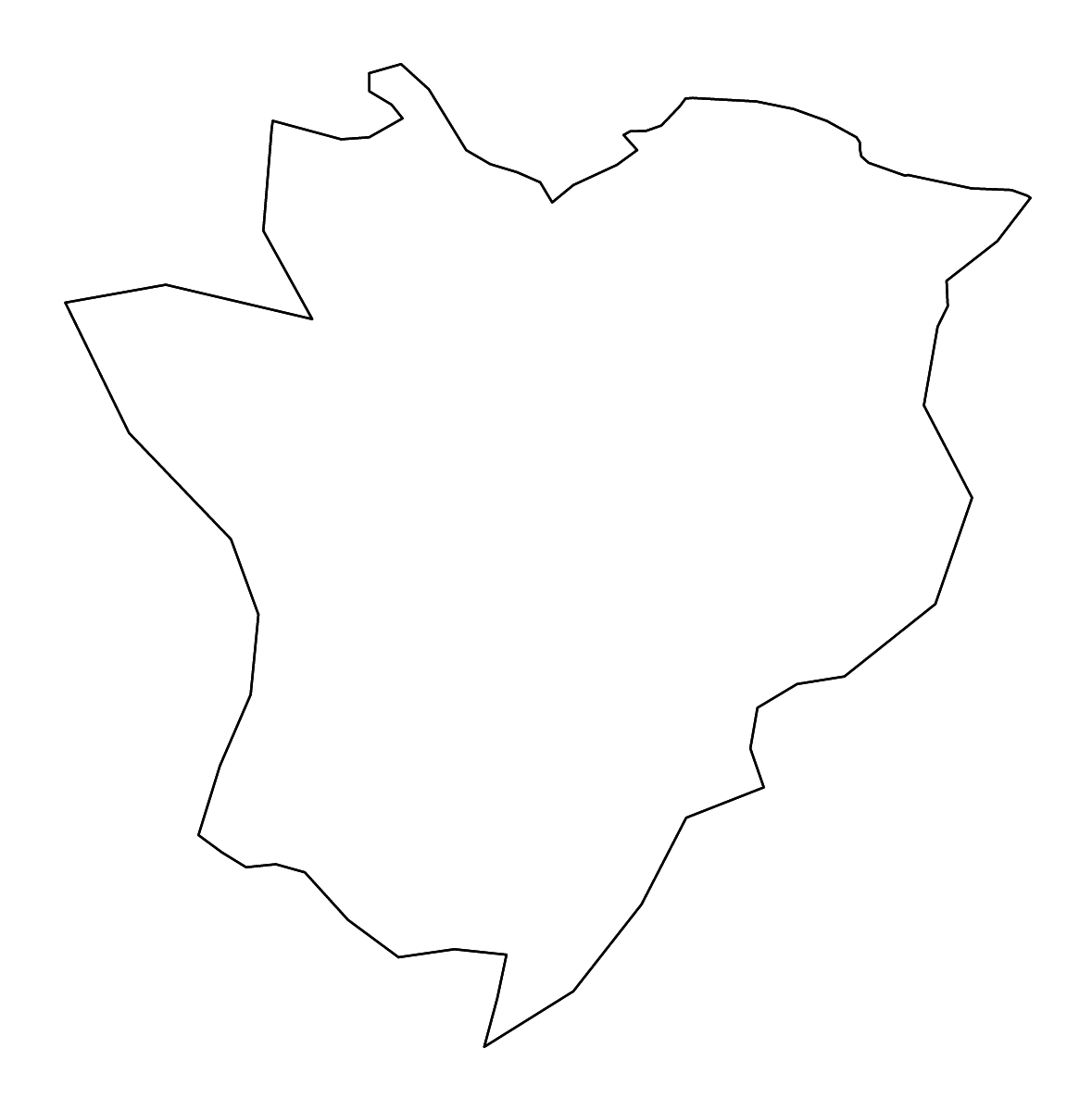 Outline map of El Seibo, Dominican Republic with rivers.