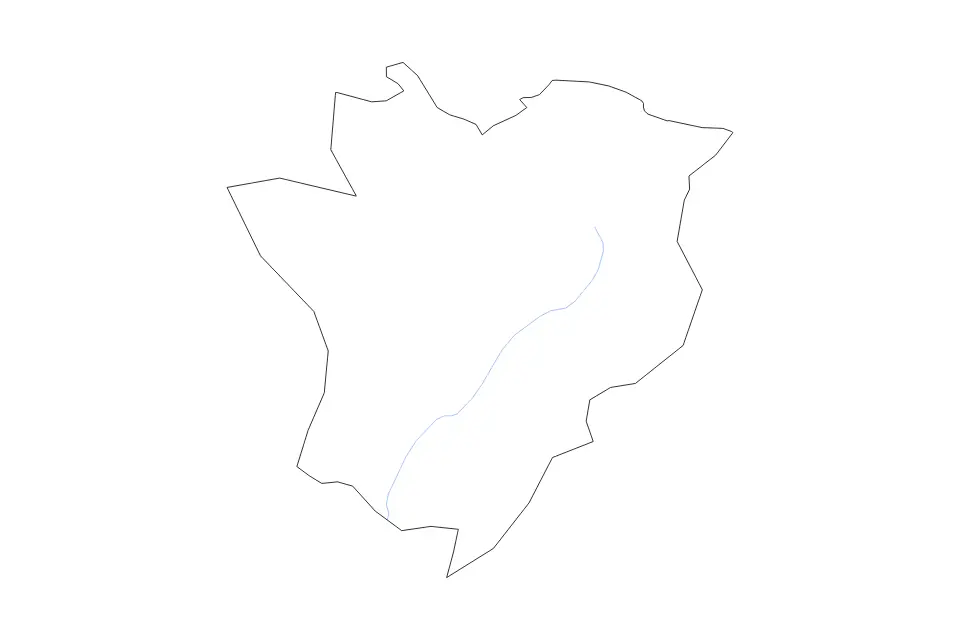 Mapa de El Seibo, Dominican Republic de tipo contorno y ríos para América del Norte, con contorno y ríos con límites limpios.