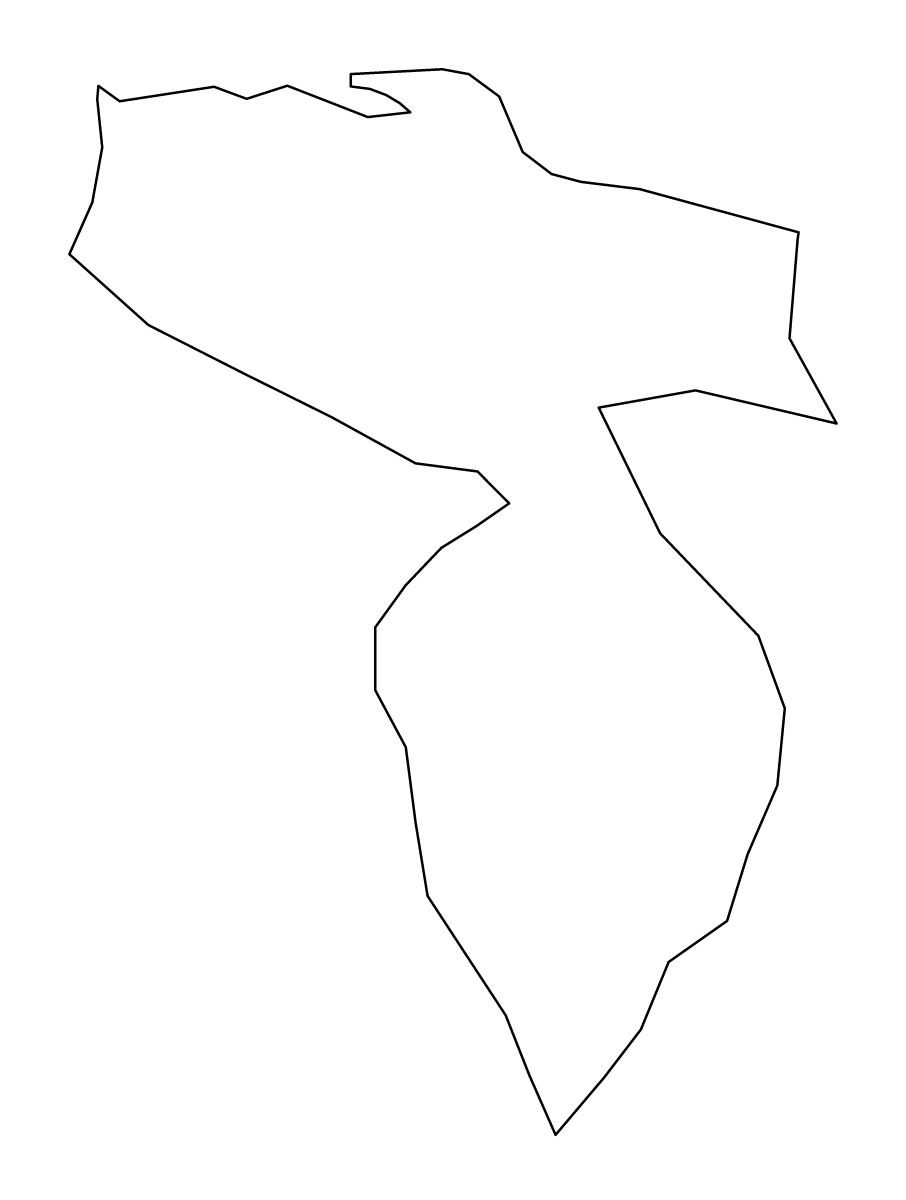 Mapa de contorno de Hato Mayor, Dominican Republic.