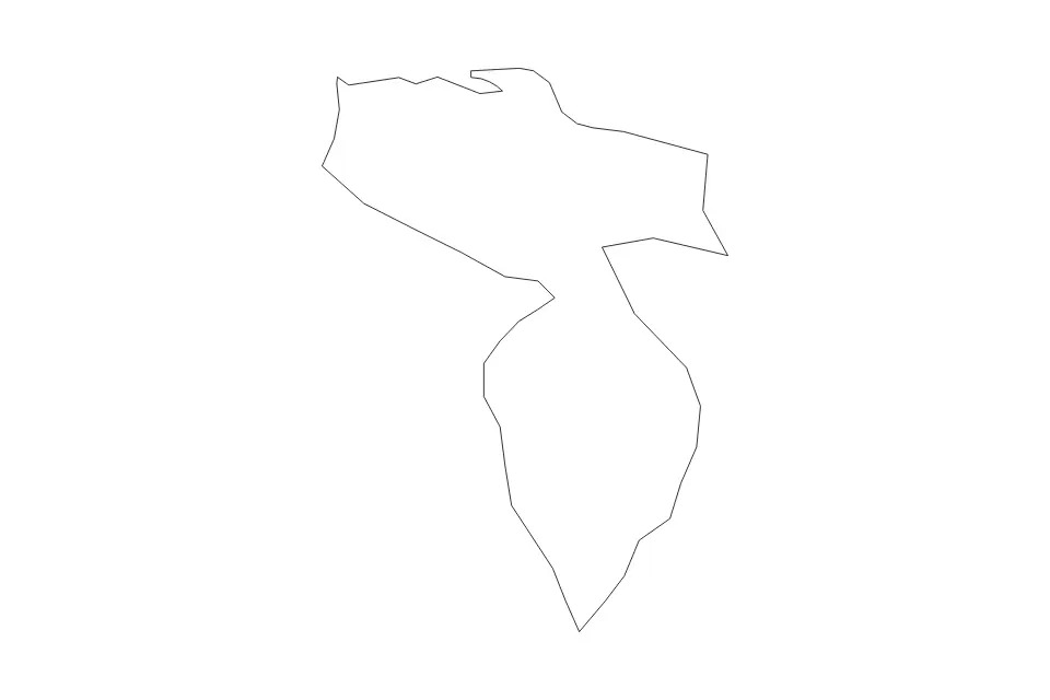 Mapa de Hato Mayor, Dominican Republic de tipo contorno para América del Norte, con contorno con límites limpios.