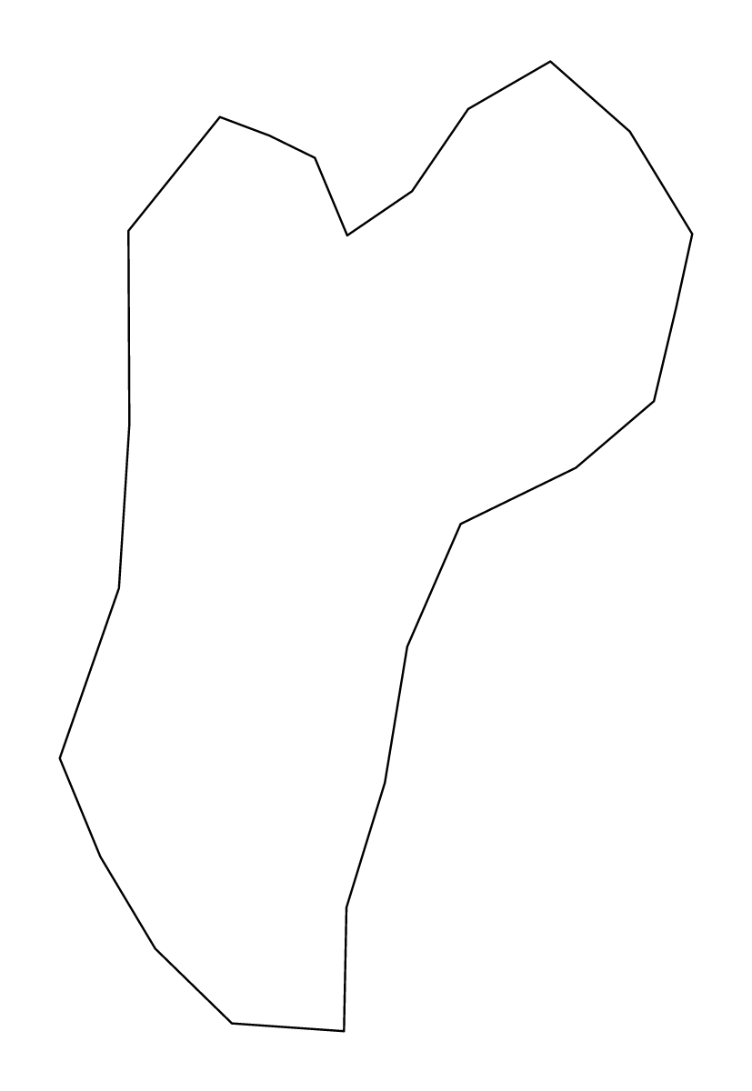 Outline map of Hermanas Mirabal, Dominican Republic.