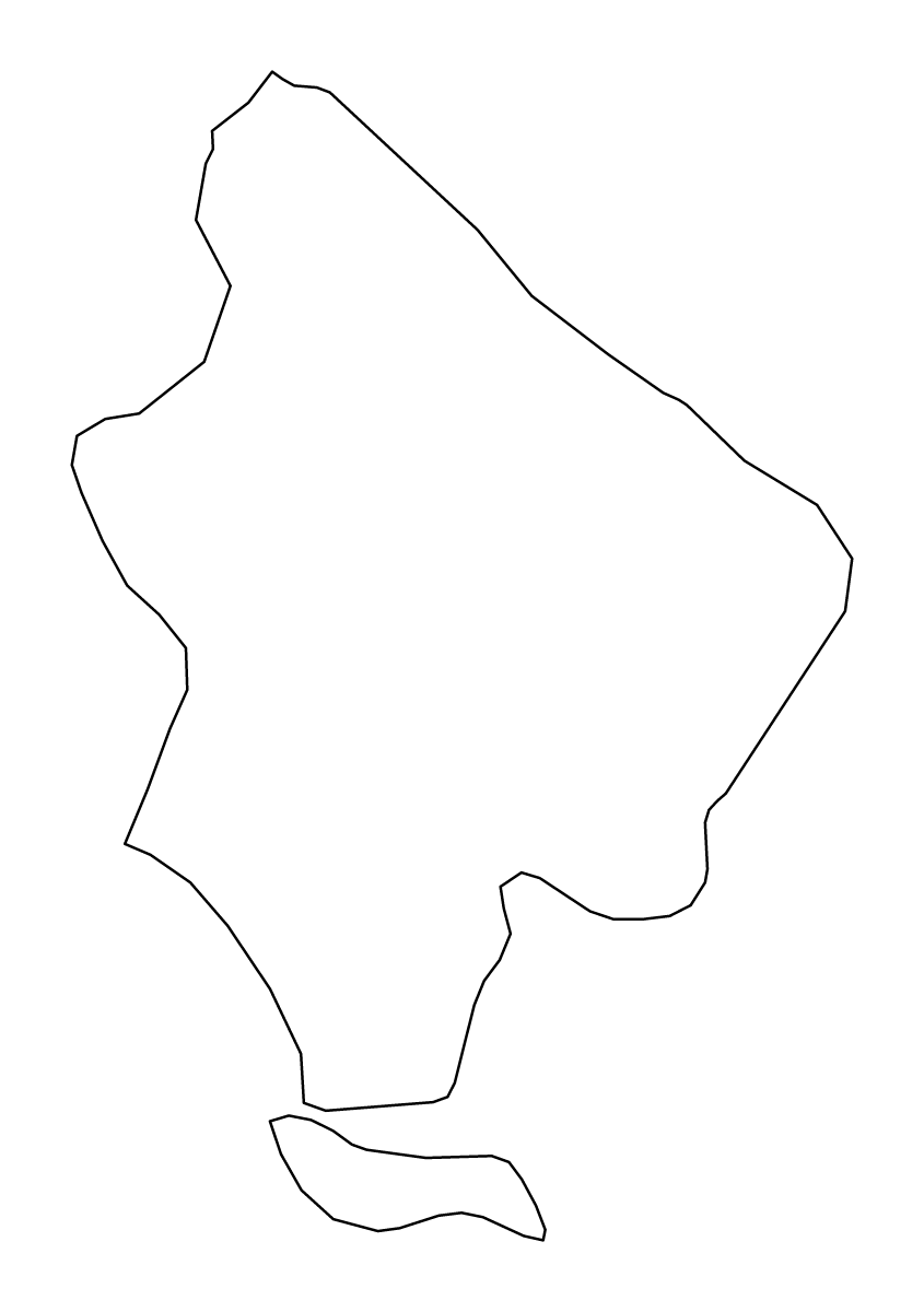 Mapa de contorno de La Altagracia, Dominican Republic.