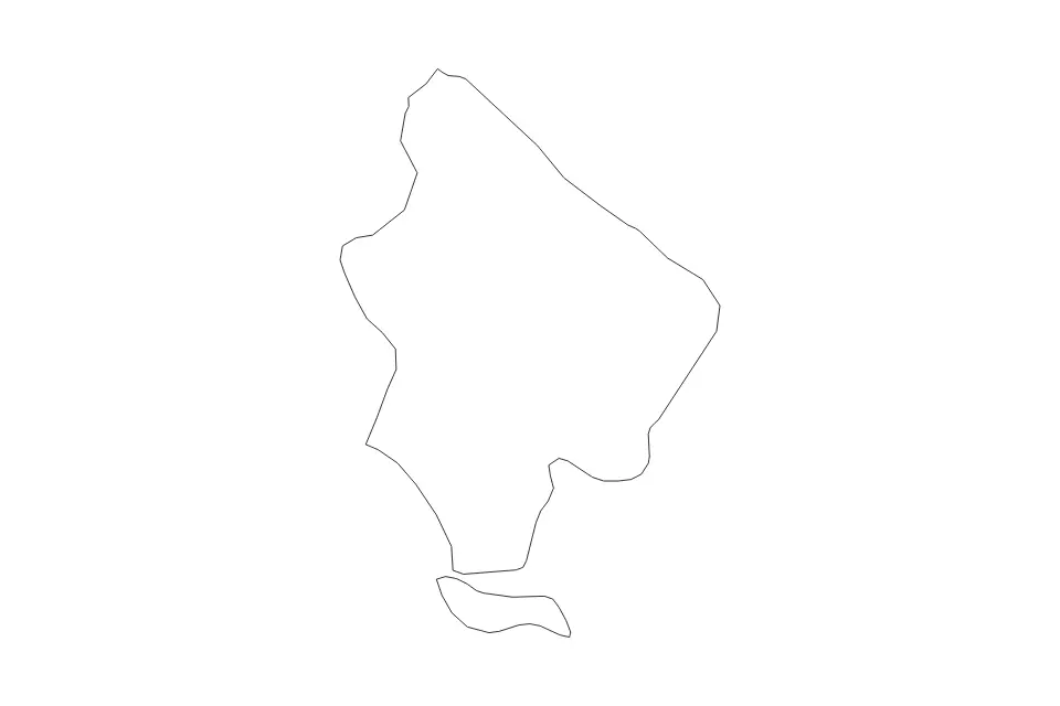 Outline map of La Altagracia, Dominican Republic with subdivision borders.
