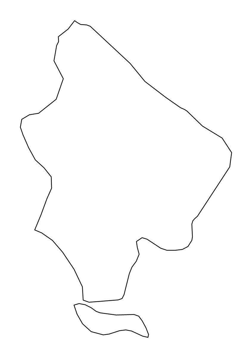 Mapa de contorno de La Altagracia, Dominican Republic.