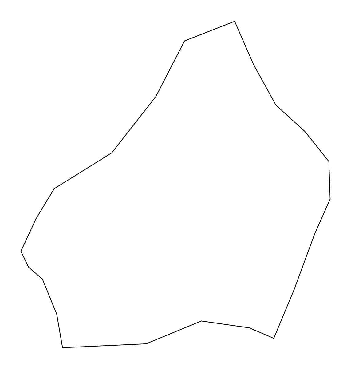 Mapa de contorno de La Romana, Dominican Republic.