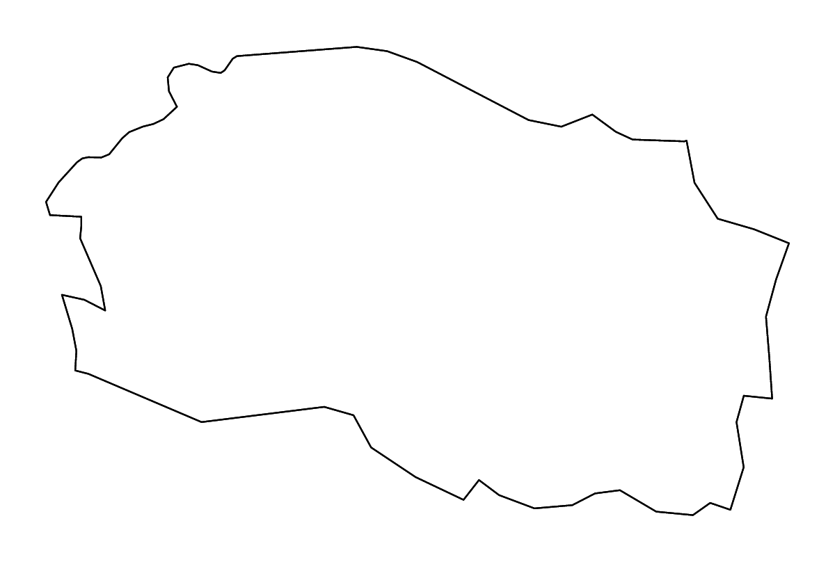 Carte de contour de Monte Cristi, Dominican Republic avec rivières.