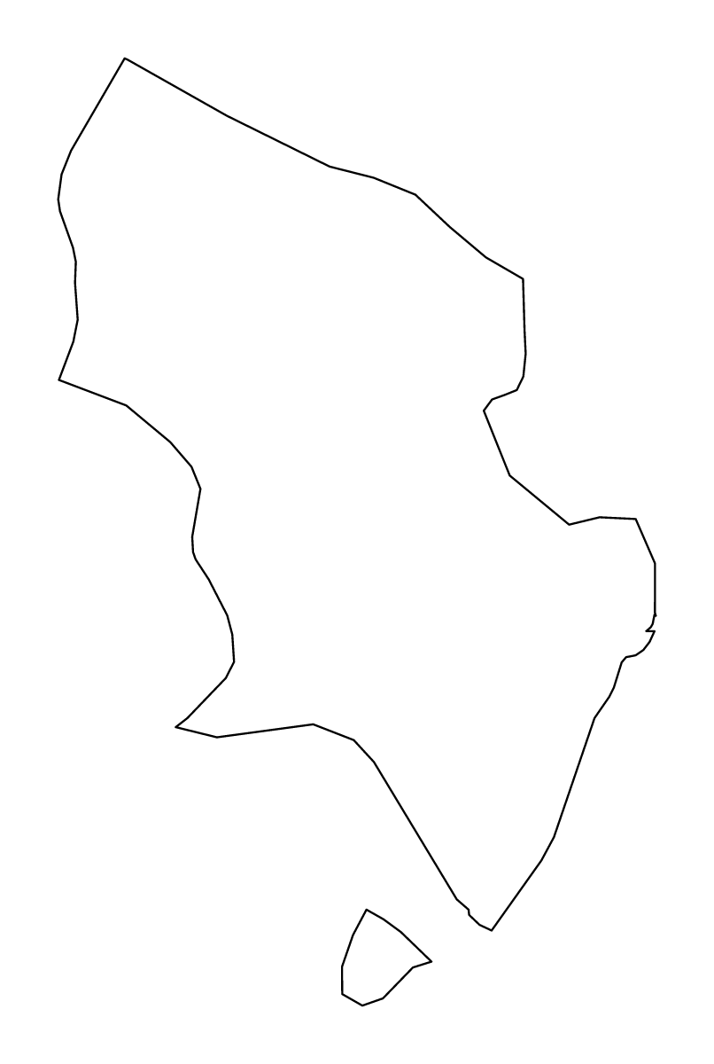 Mapa de contorno de Pedernales, Dominican Republic.