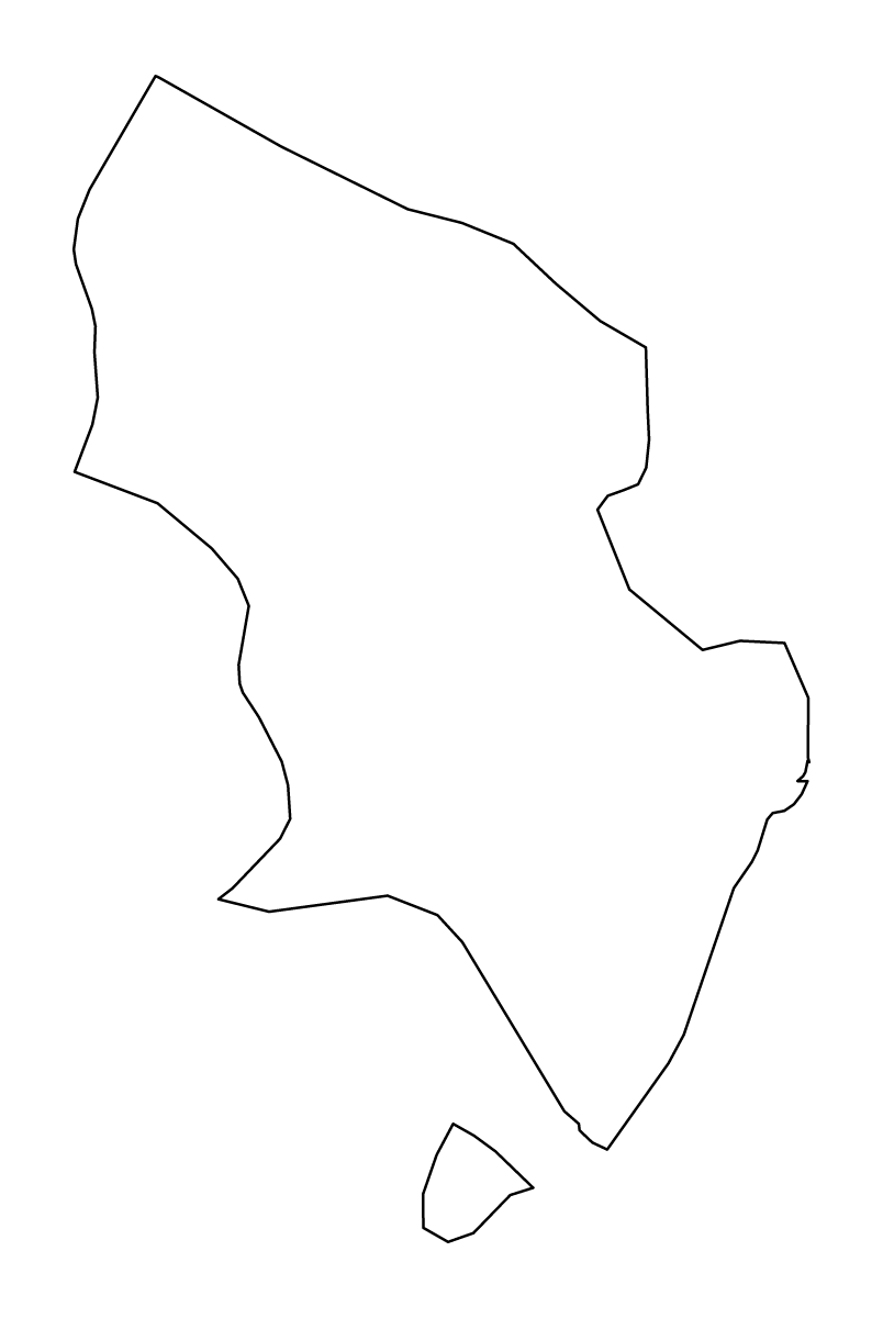 Mapa de contorno de Pedernales, Dominican Republic.