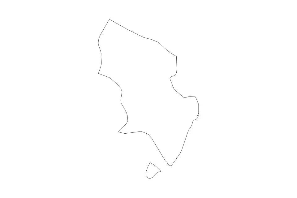 Mapa de Pedernales, Dominican Republic de tipo contorno para América del Norte, con contorno con límites limpios.