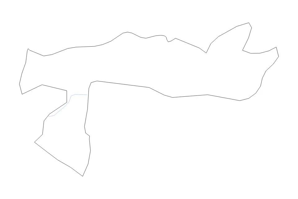 Outline map of Samaná, Dominican Republic with subdivision borders and rivers.