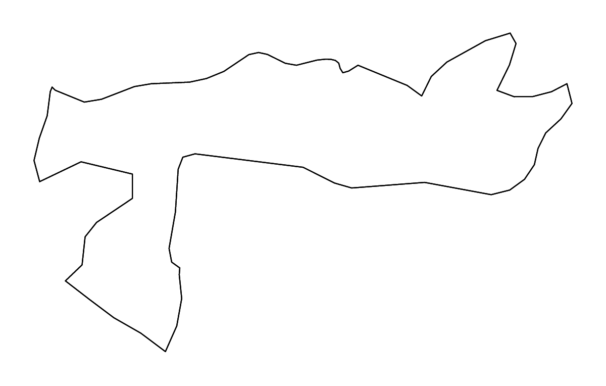Outline map of Samaná, Dominican Republic with rivers.