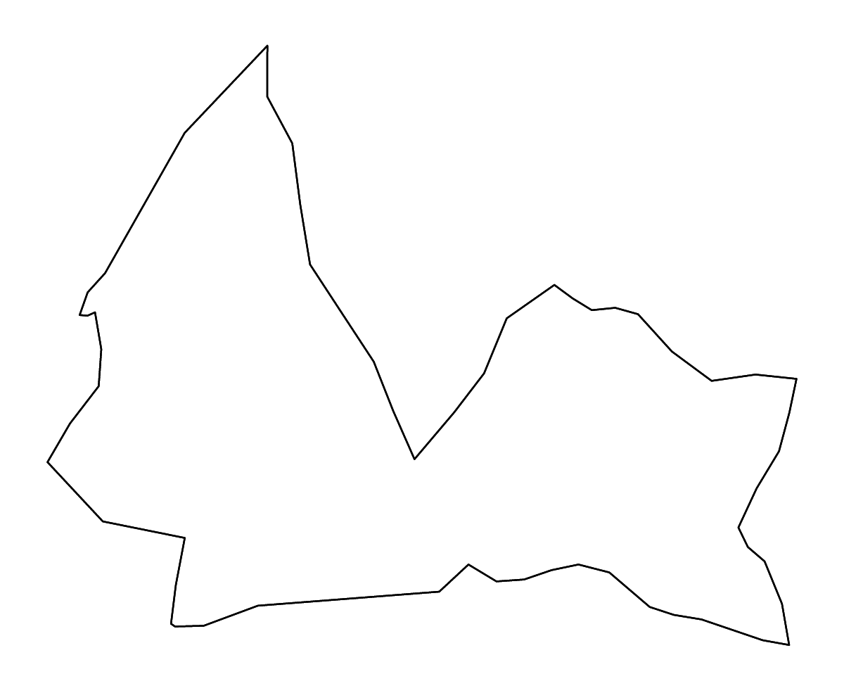 Mapa de contorno de San Pedro de Macorís, Dominican Republic con ríos.