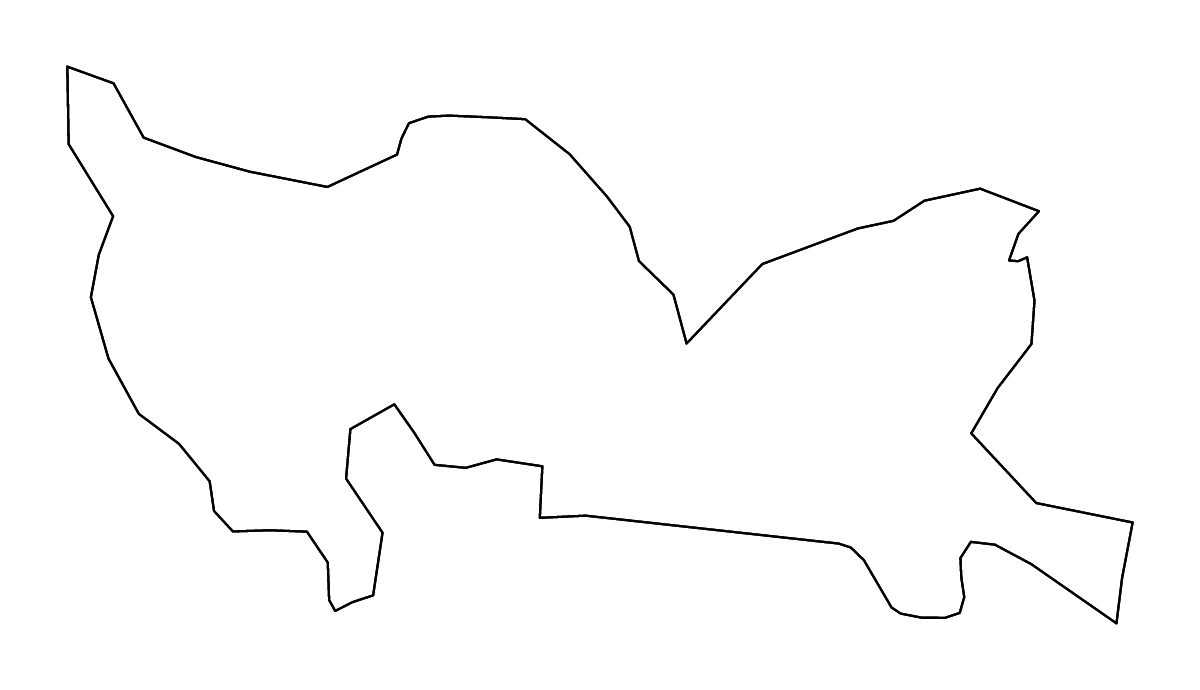 Mapa de contorno de Santo Domingo, Dominican Republic con ríos.