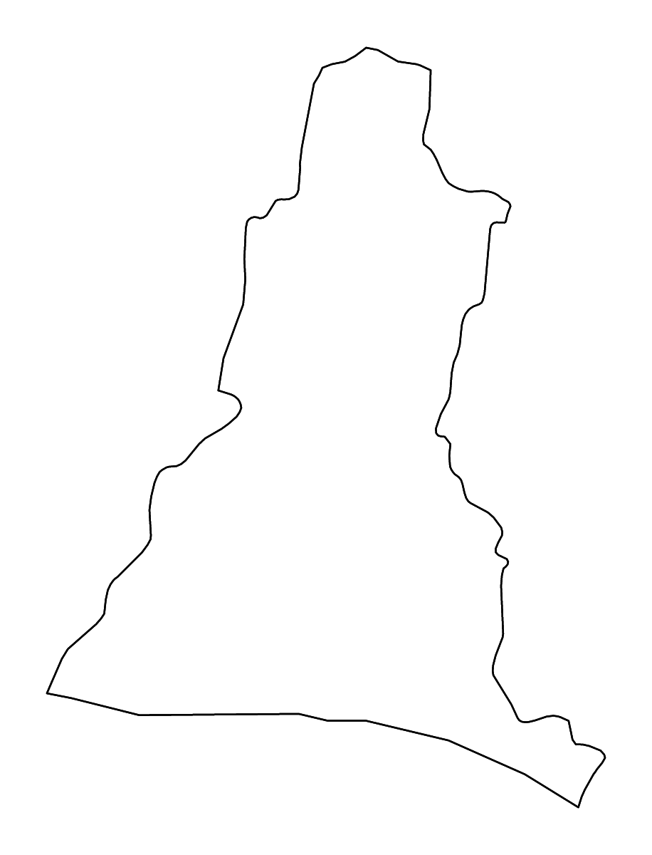 Carte de contour de La Libertad, El Salvador avec rivières.