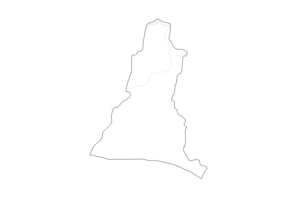 Mapa de La Libertad, El Salvador de tipo contorno y ríos para América del Norte, con contorno y ríos con límites limpios.