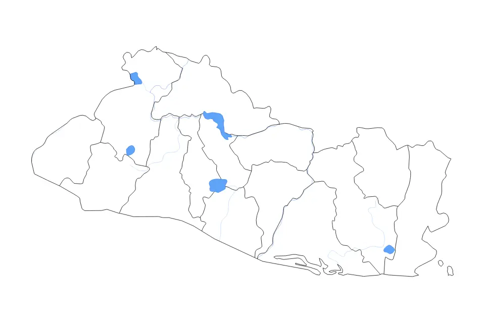 Vista previa del mapa de contorno de El Salvador