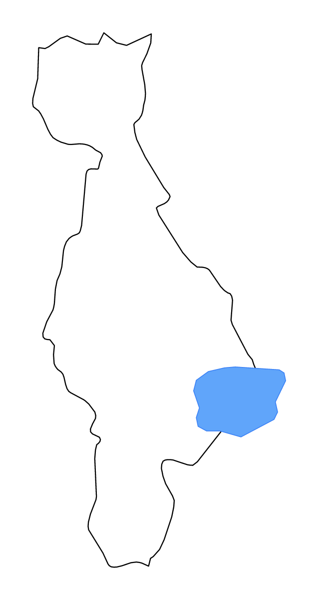Mapa de contorno de San Salvador, El Salvador con lagos y ríos.