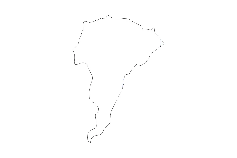 Carte de San Vicente, El Salvador de type contour et rivières pour Amérique du Nord, montrant contour et rivières avec des limites nettes.