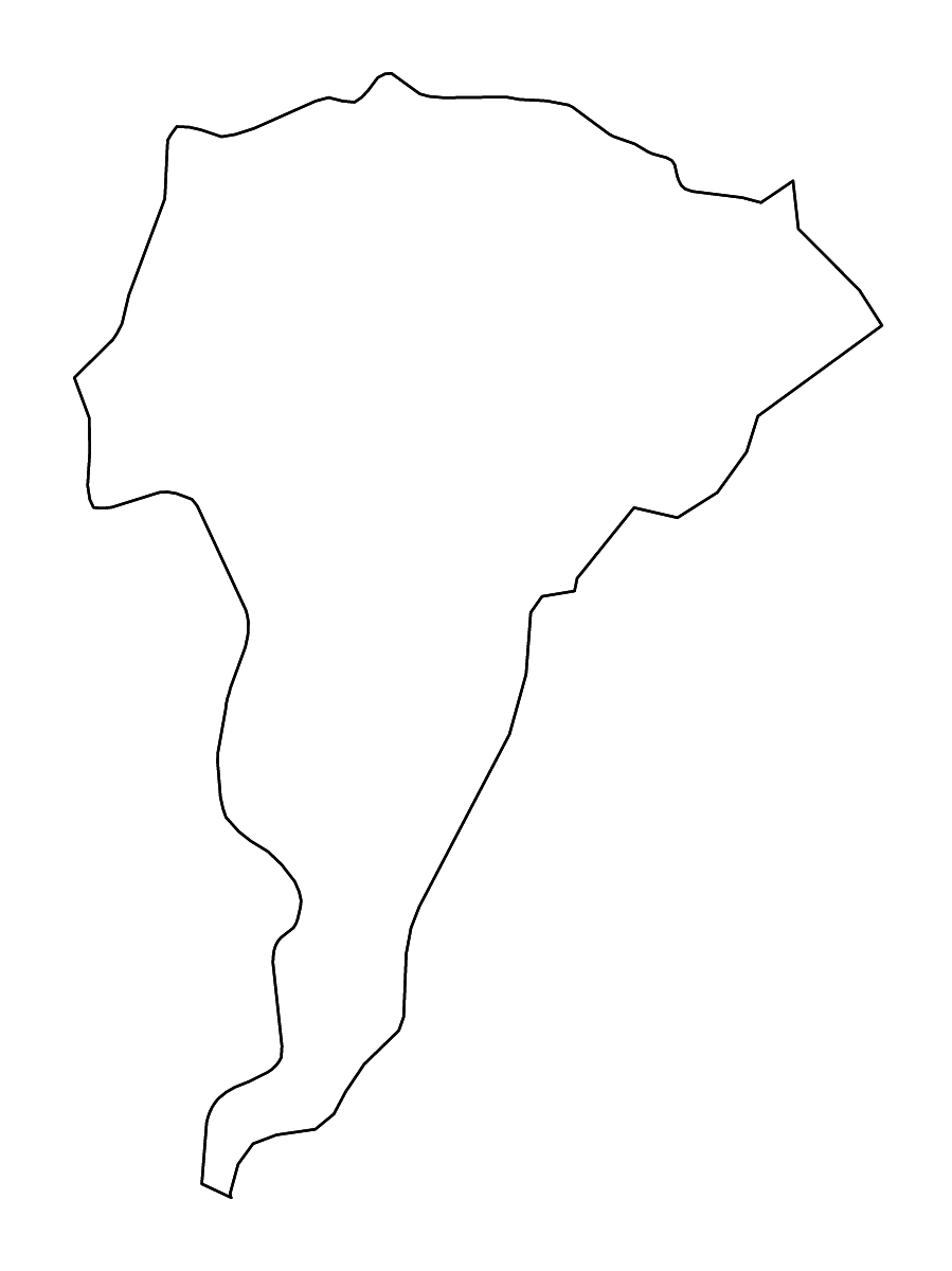 Carte de contour de San Vicente, El Salvador avec rivières.