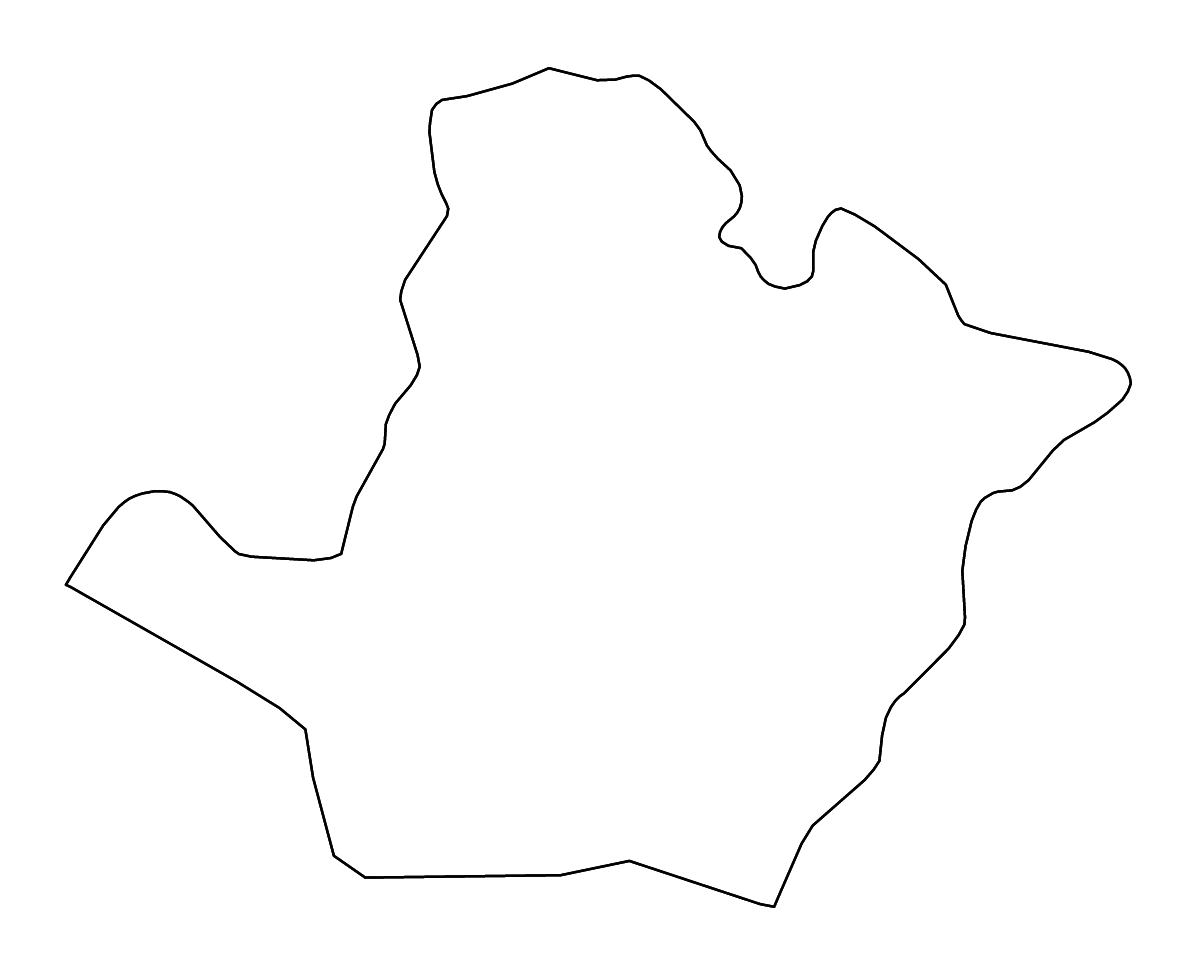 Mapa de contorno de Sonsonate, El Salvador con ríos.