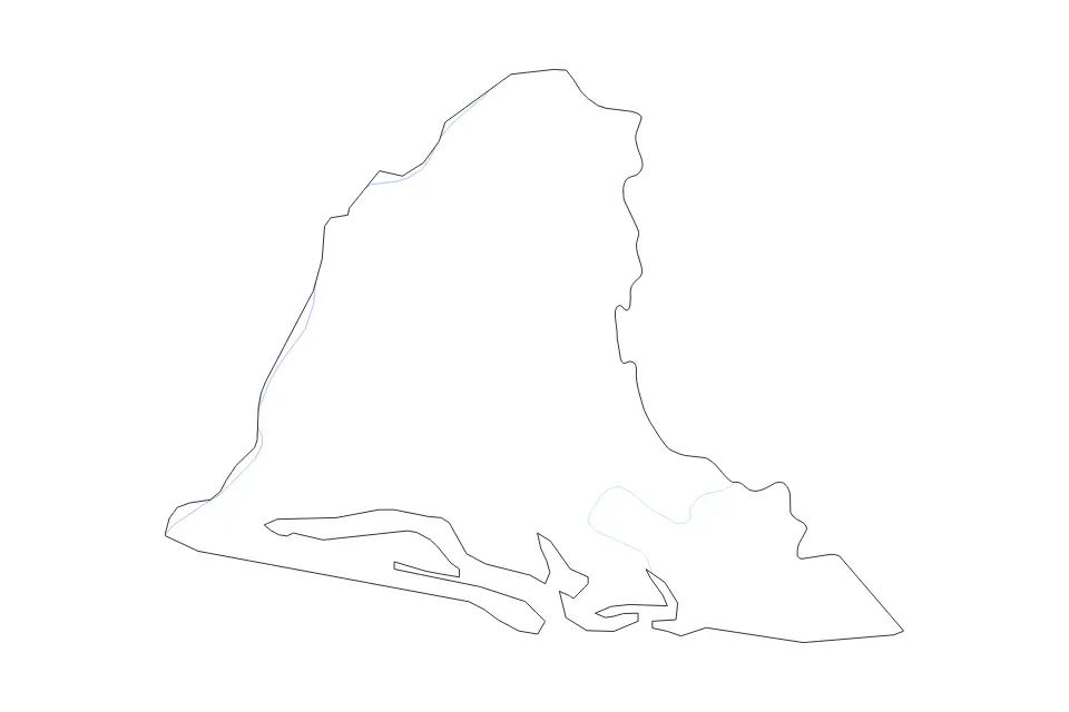 Mapa de Usulután, El Salvador de tipo contorno y ríos para América del Norte, con contorno y ríos con límites limpios.