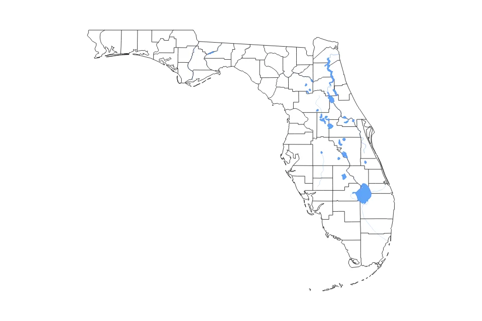 Aperçu de la carte de contour de Florida