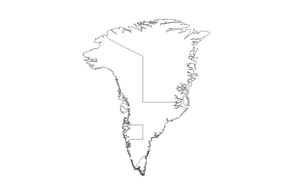 Greenland outline map preview