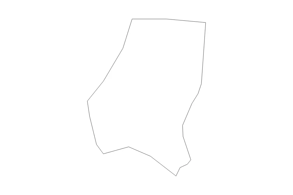 Outline map of Saint Andrew Parish, Grenada with subdivision borders.