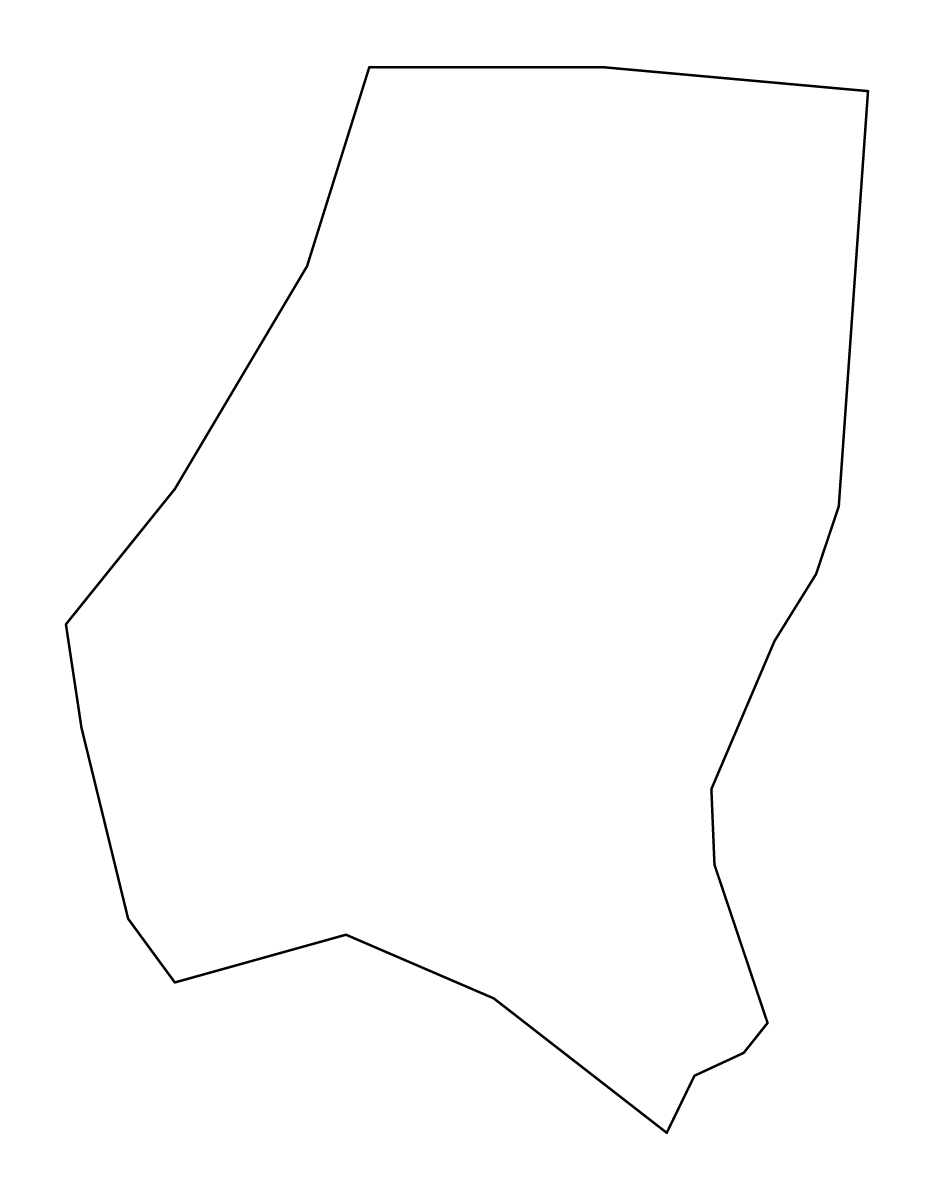 Mapa de contorno de Saint Andrew, Grenada.