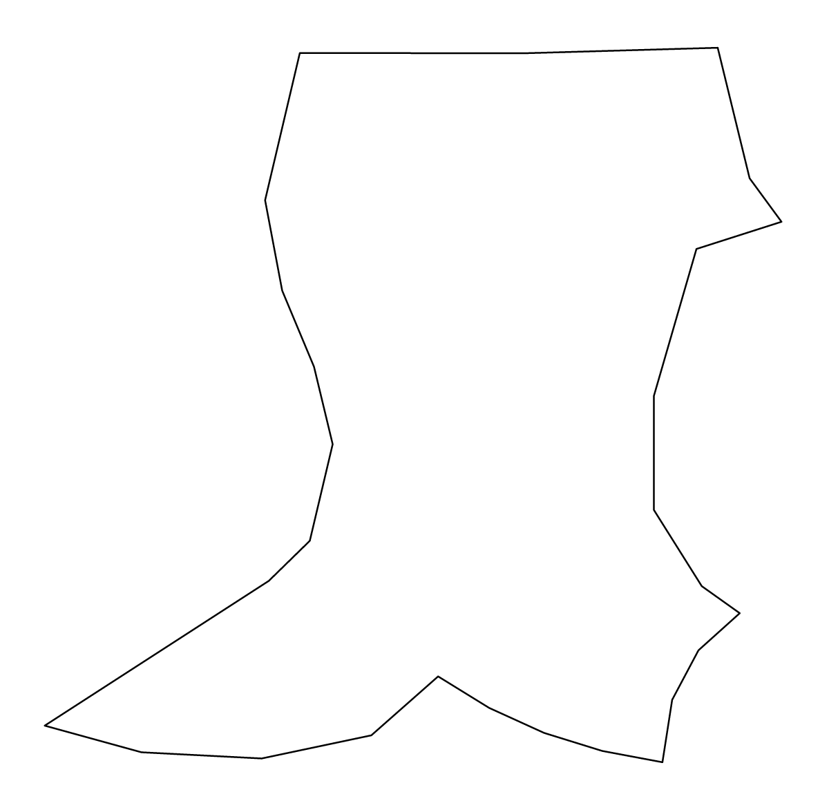 Mapa de contorno de Saint George, Grenada.