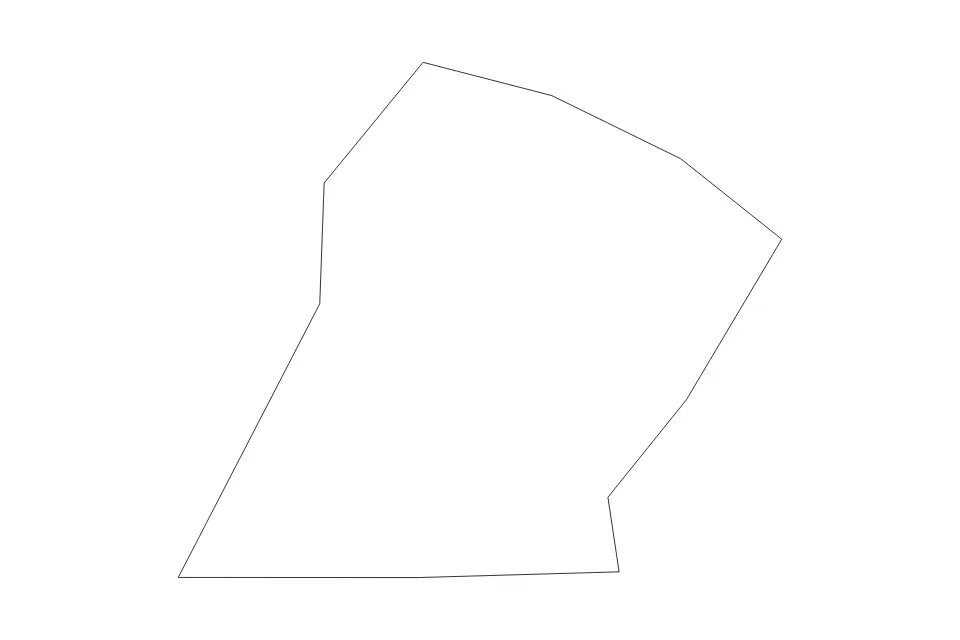 Outline map of Saint John Parish, Grenada with subdivision borders.