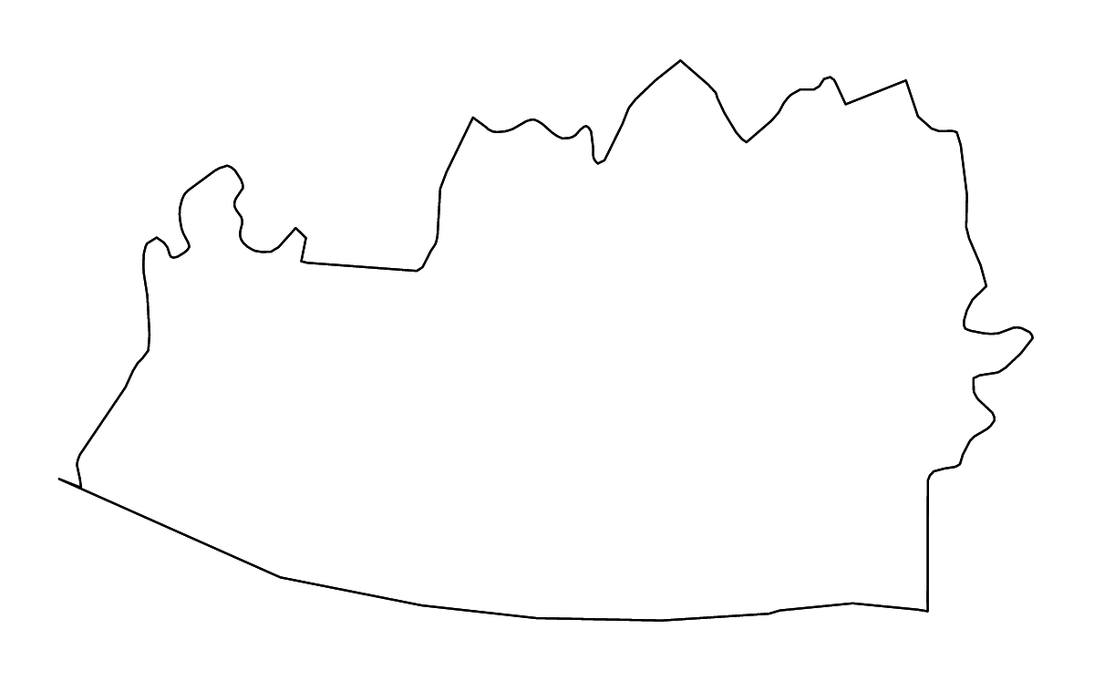 Mapa de contorno de Escuintla, Guatemala con ríos.