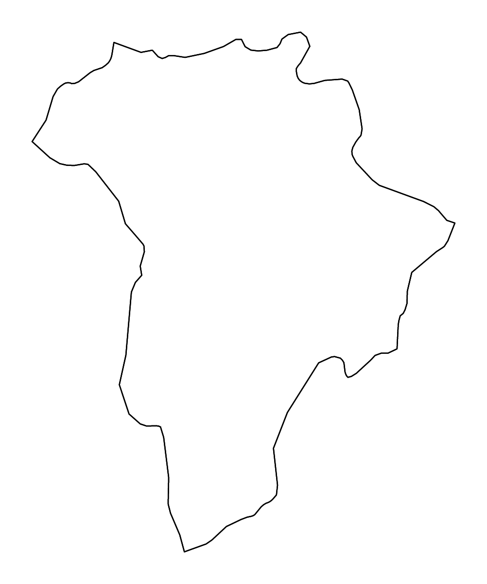 Outline map of Guatemala Department, Guatemala with rivers.