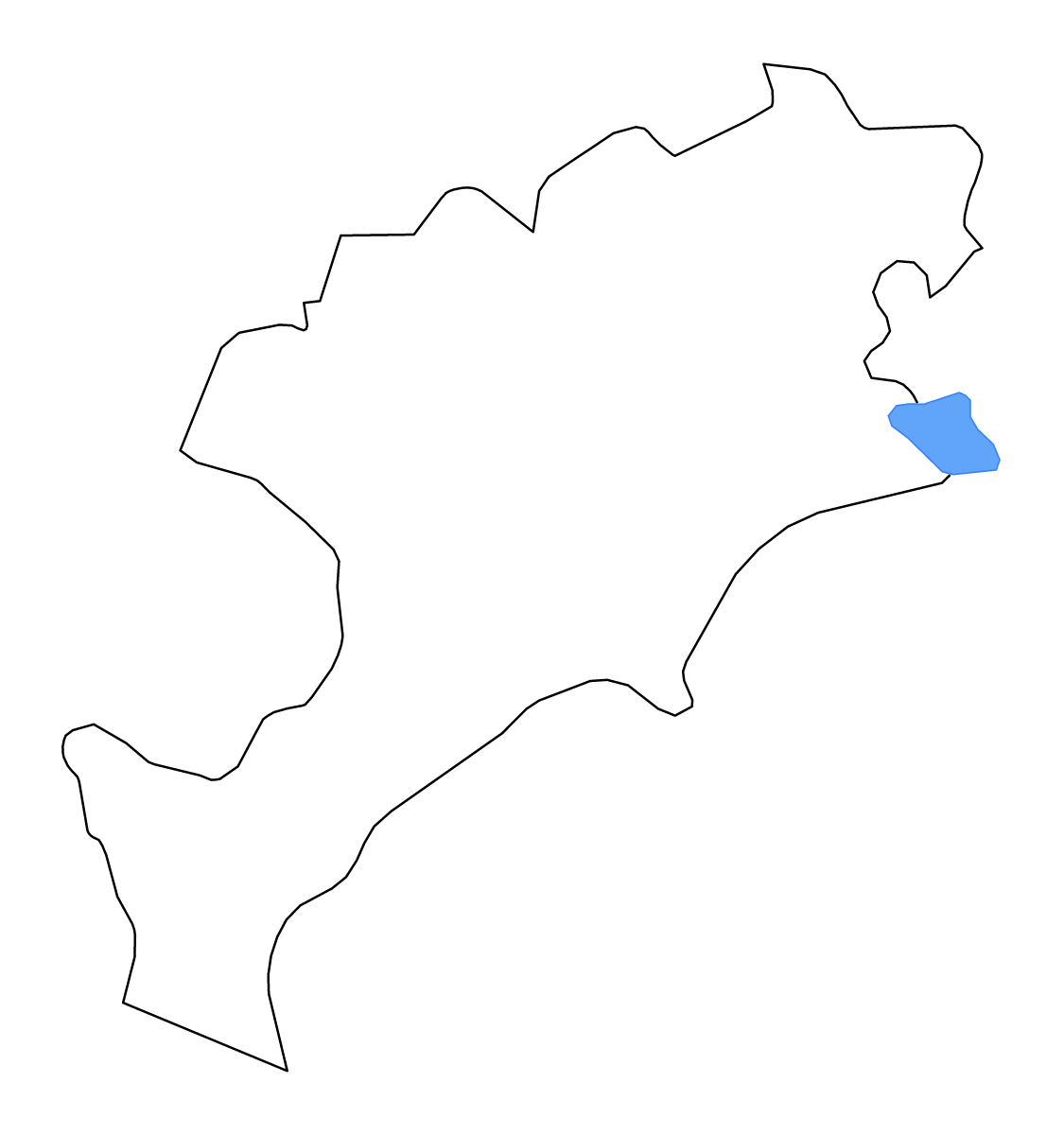 Carte de contour de Jutiapa, Guatemala avec lacs et rivières.