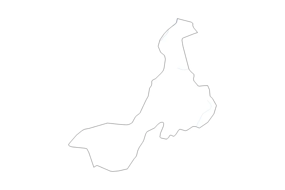 Mapa de Quetzaltenango, Guatemala de tipo contorno y ríos para América del Norte, con contorno y ríos con límites limpios.