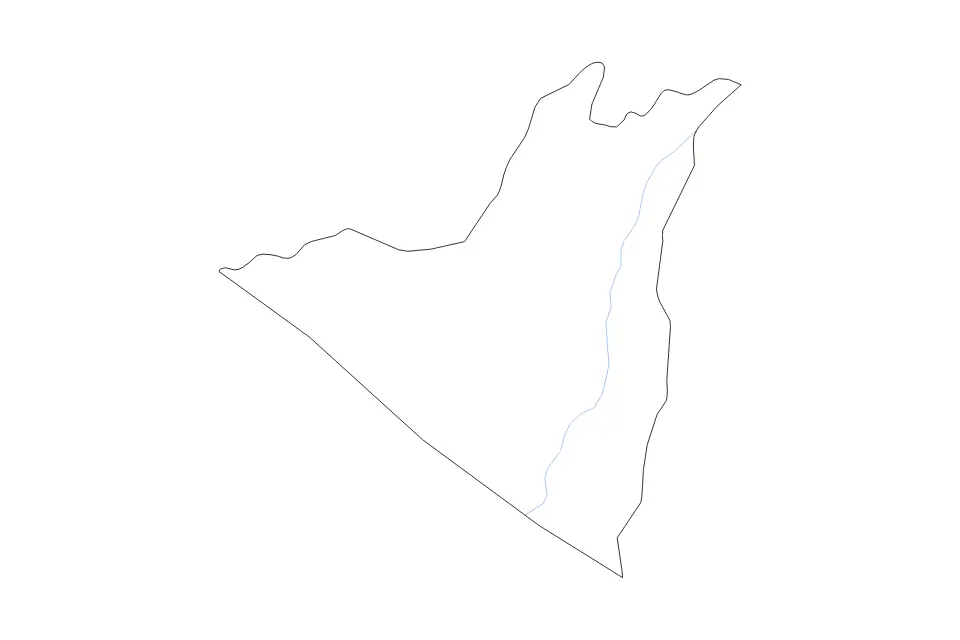 Outline map of Retalhuleu Department, Guatemala with subdivision borders and rivers.