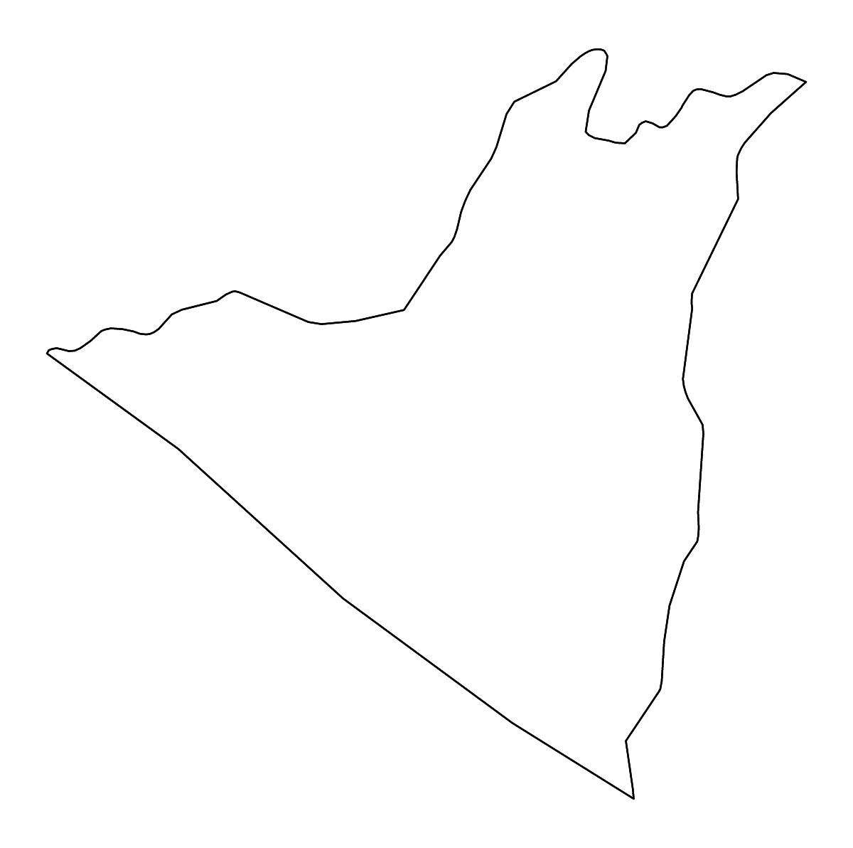 Mapa de contorno de Retalhuleu, Guatemala con ríos.