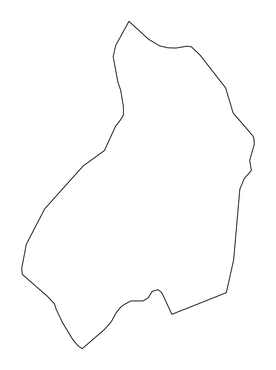 Mapa de contorno de Sacatepéquez, Guatemala.