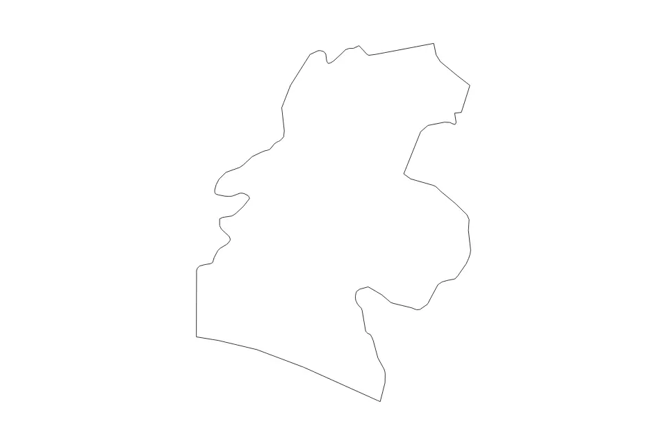 Outline map of Santa Rosa Department, Guatemala with subdivision borders.