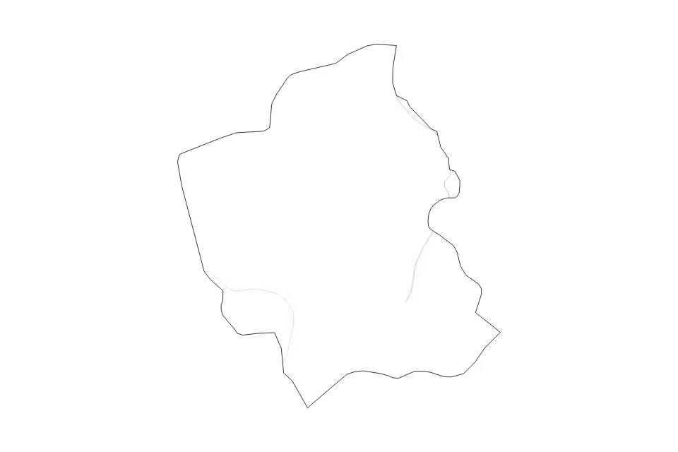 Mapa de Totonicapán, Guatemala de tipo contorno y ríos para América del Norte, con contorno y ríos con límites limpios.