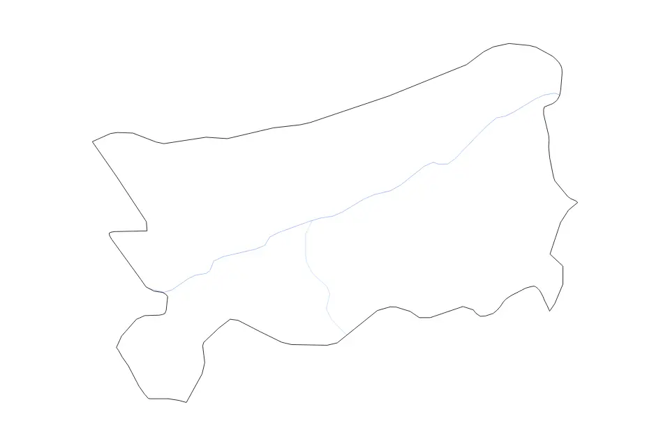 Mapa de Zacapa, Guatemala de tipo contorno y ríos para América del Norte, con contorno y ríos con límites limpios.