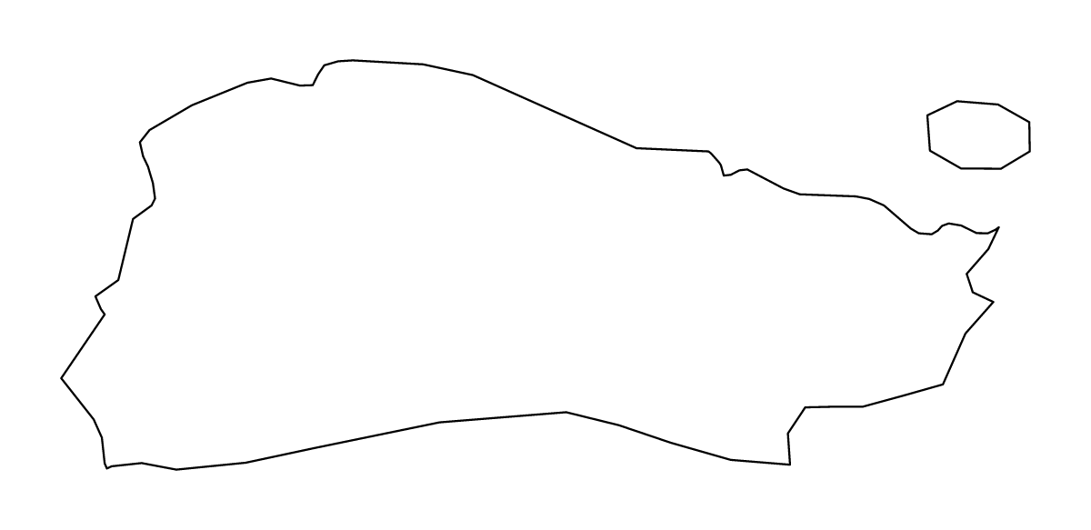 Mapa de contorno de Grand'Anse, Haiti.