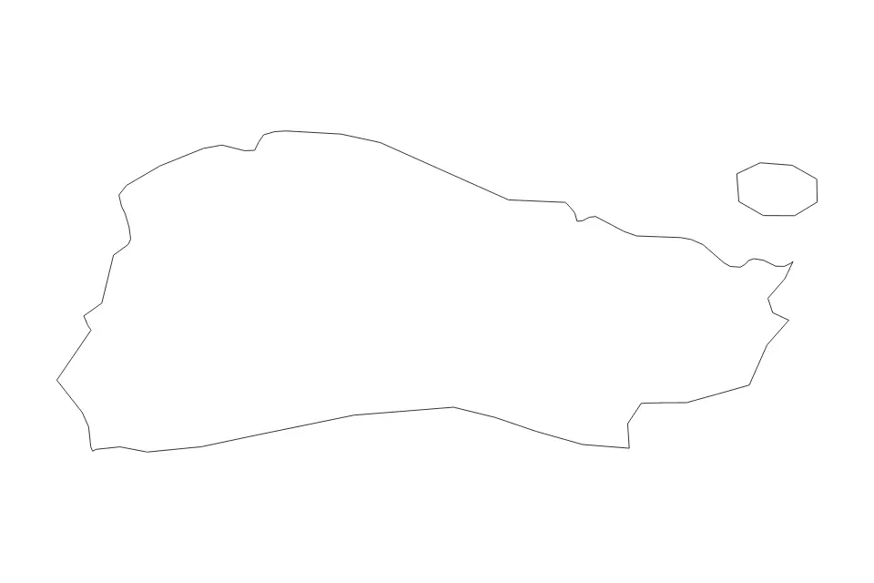 Outline map of Grand'Anse Department, Haiti with subdivision borders.